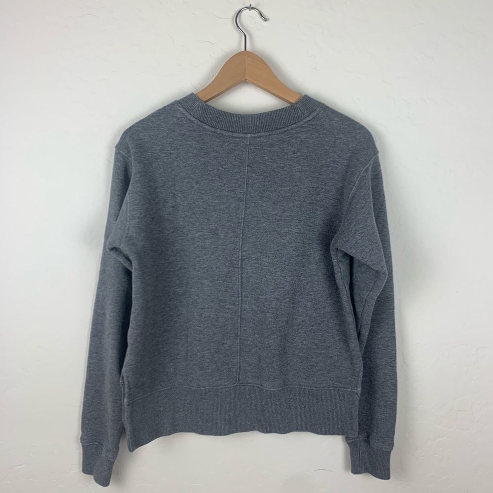 Zella Gray Sweatshirt Pullover Side Slits Size XS - Picture 2 of 5